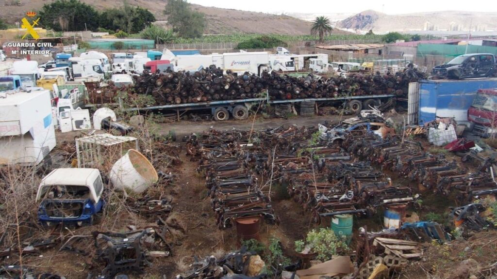 guardia civil dismantles canary islands scrapyard network