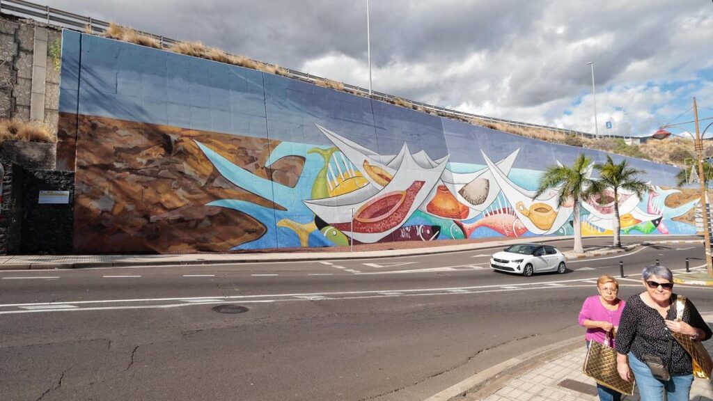 largest mural canary islands candelaria tenerife